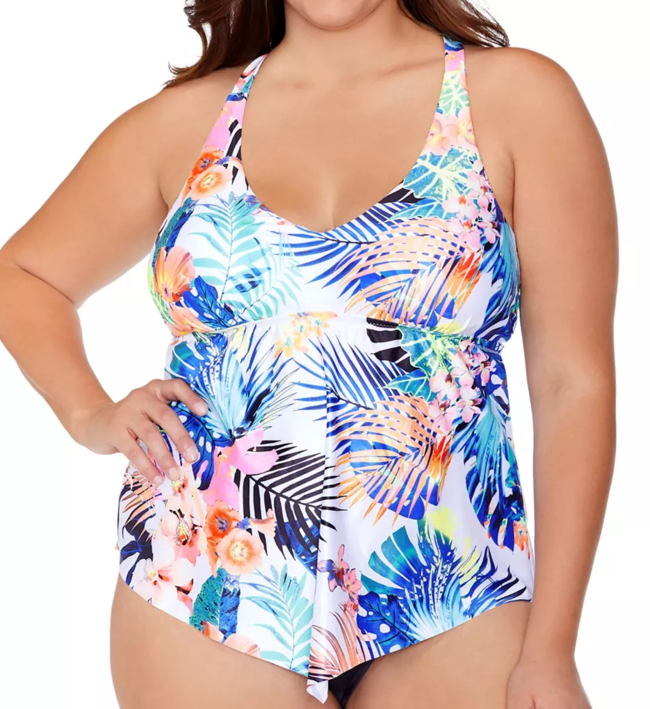 Plus Size Haleiwa Trinidad Tankini Swim Top