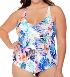 Plus Size Haleiwa Trinidad Tankini Swim Top