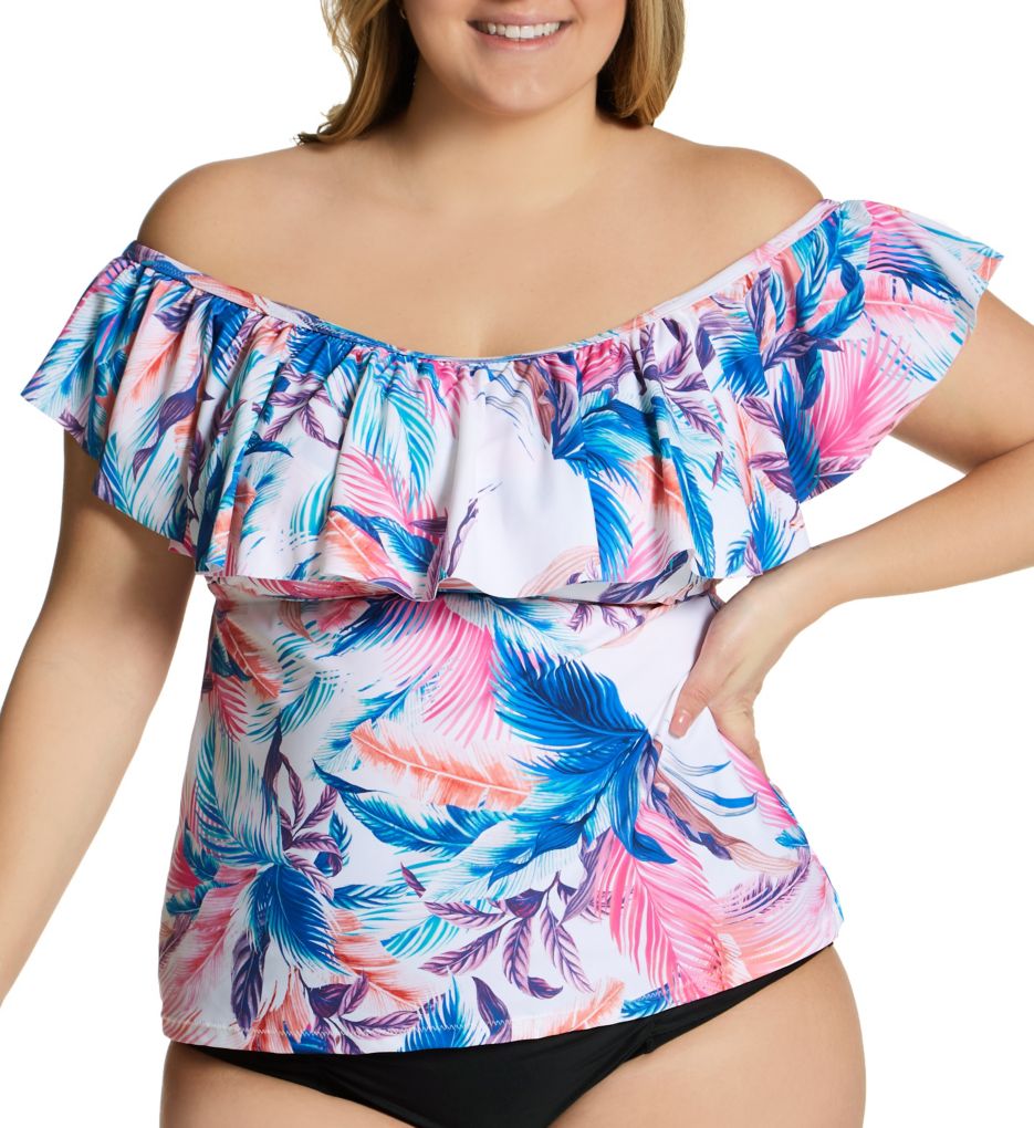 Plus Size Whitsunday Tortuga Tankini Swim Top-gs