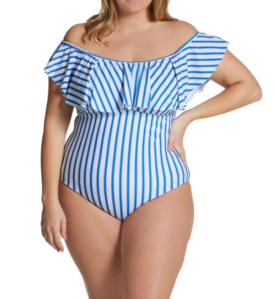 Plus Size Coastal Tortuga One Piece Swimsuit