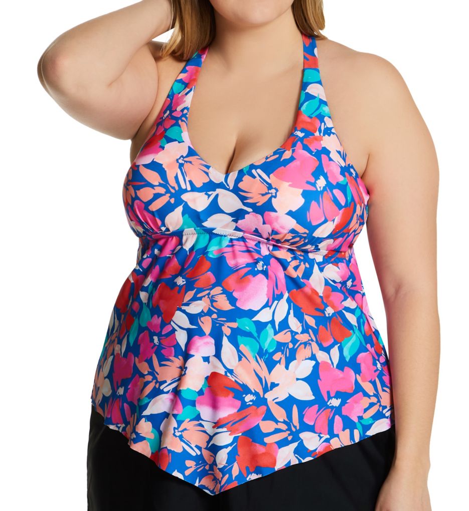 Plus Size Salt + Soul Trinidad Tankini Swim Top