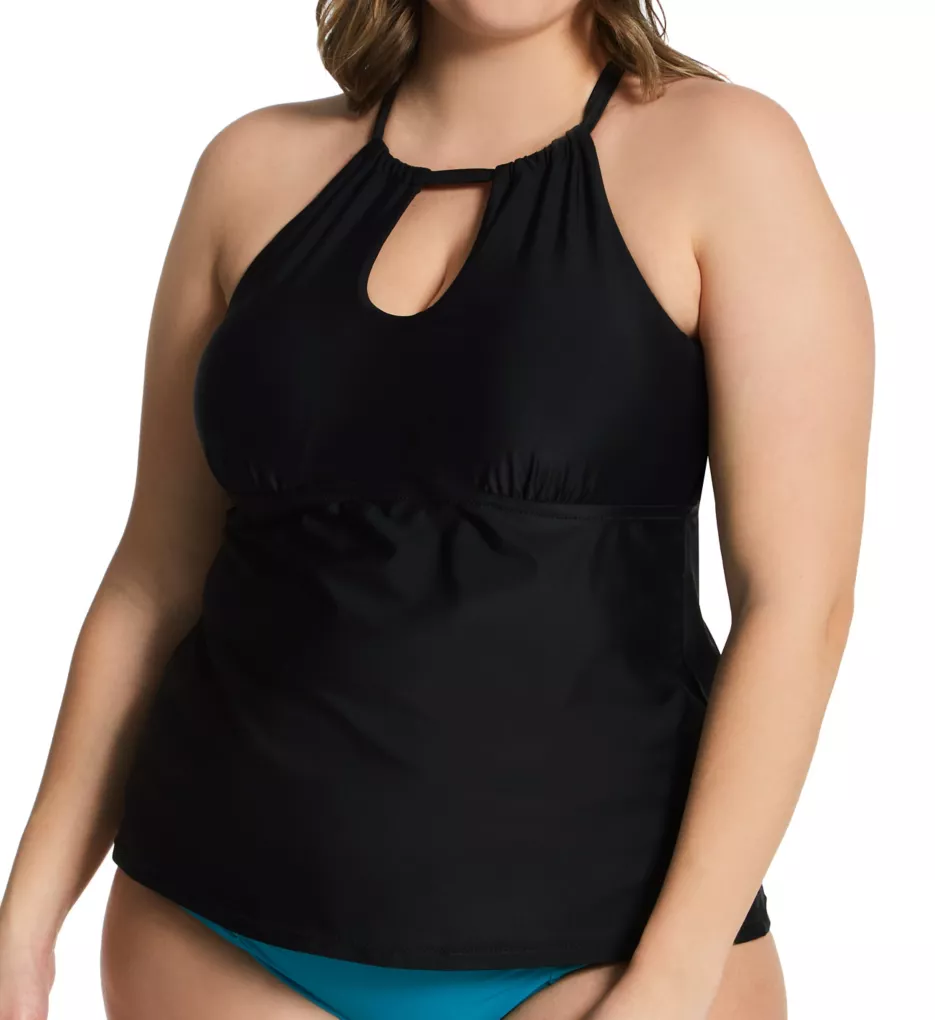 Plus Size Atlantic Solids Rosalie Tankini Swim Top