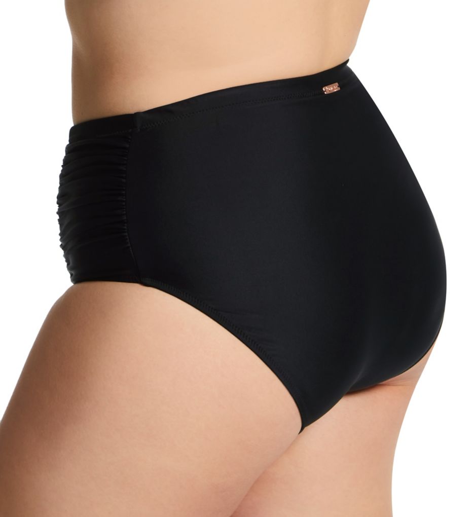 Raisins Curve Plus Size Atlantic Solids Costa Swim Bottom Black 16W  - Image 2