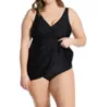 Raisins Curve Plus Atlantic Solids Lucia Plunge 1 Pc Swim Dress J840085 - Image 3