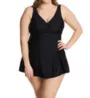 Raisins Curve Plus Atlantic Solids Lucia Plunge 1 Pc Swim Dress J840085 - Image 1