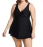 Raisins Curve Plus Atlantic Solids Lucia Plunge 1 Pc Swim Dress J840085