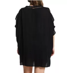 Plus Size Tranquilo Caftan Cover Up Black 1X