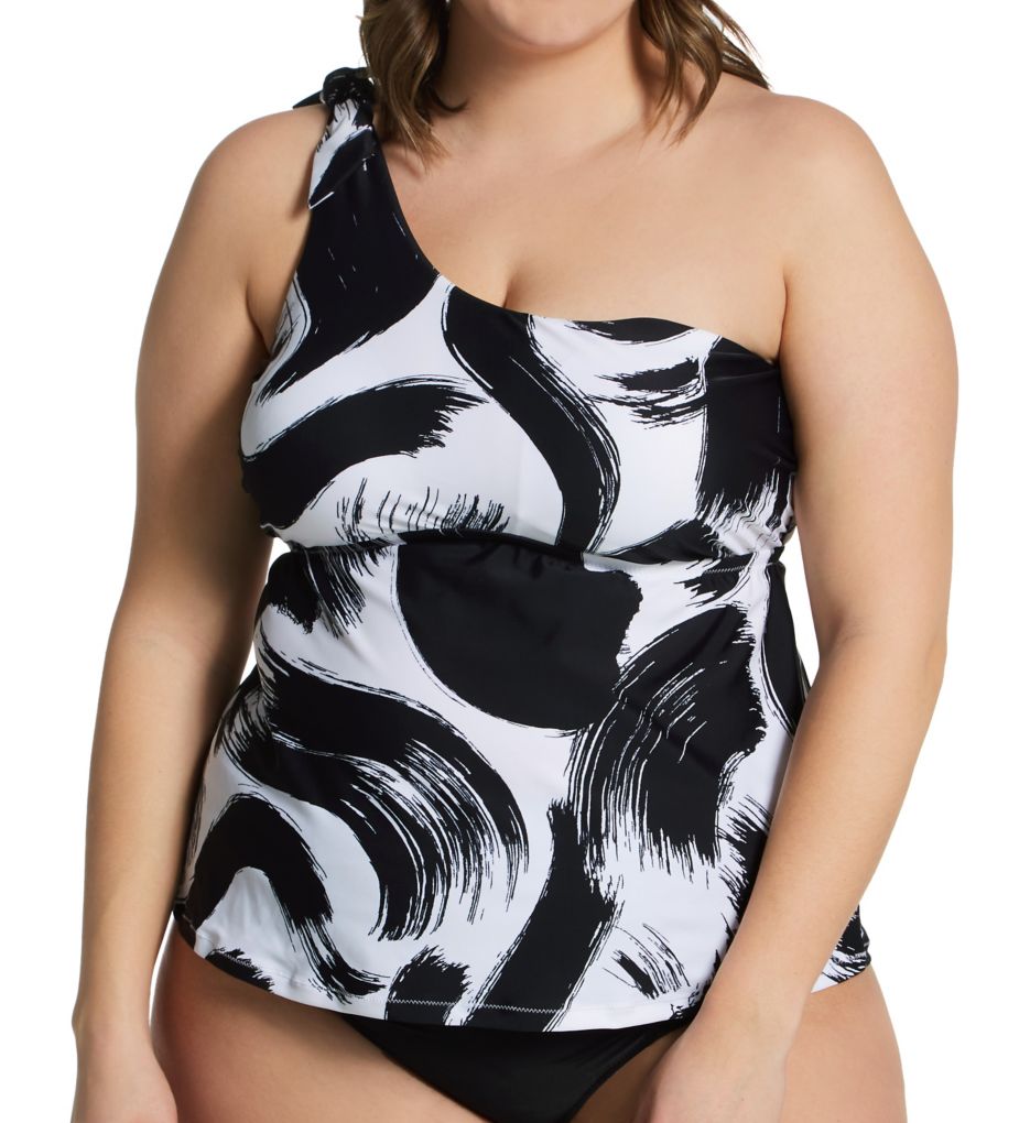 Trendy Plus Size Zanzibar Strapless Tankini Top