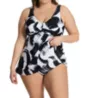 Raisins Curve Plus Size Calaya Lucia V-Neck Swim Dress J840185 - Image 3