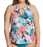 Raisins Curve Plus Size Bondi Rosalie High Neck Tankini Swim Top J840225 - Image 1