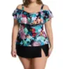 Raisins Curve Plus Size Sunny Isles Tortuga Tankini Swim Top J840323 - Image 4