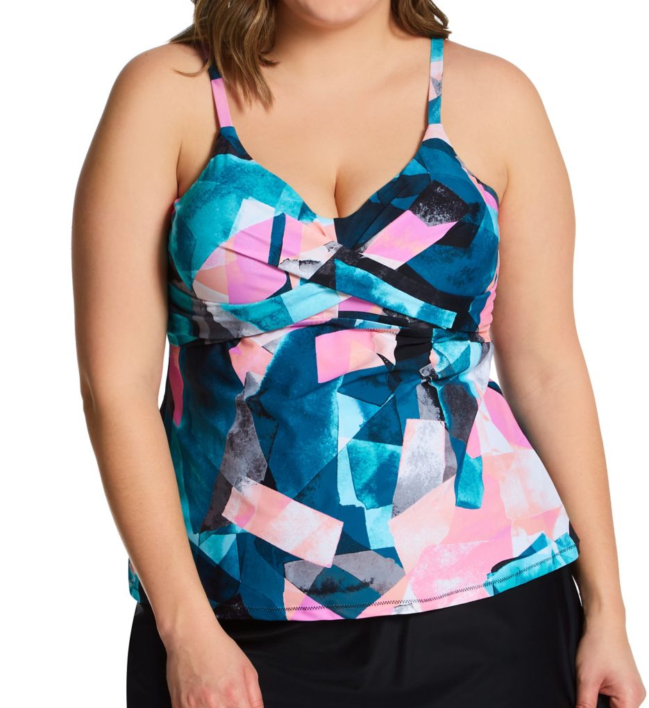 Plus Size Art District Aries Tankini Swim Top