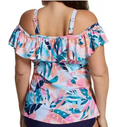 Plus Size Miami Nights Tortuga Tankini Swim Top