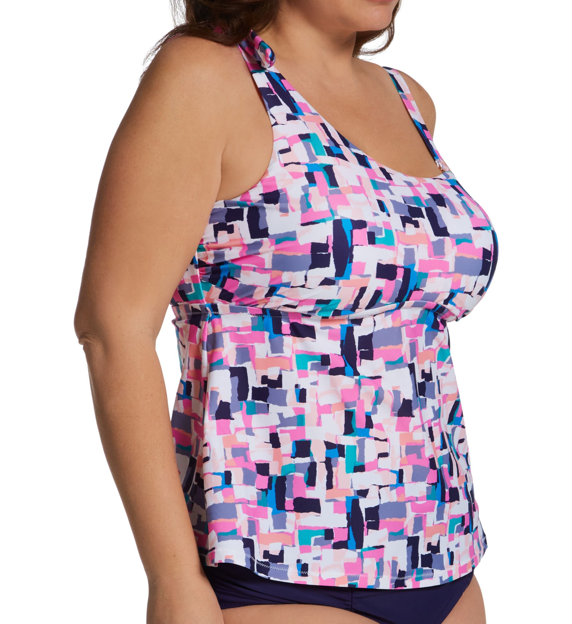 Raisins Curve Plus Size Calabasas Marita Tankini Swim Top Whitehaven 24W  - Image 1