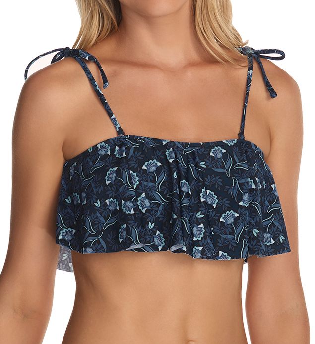 Buenas Noches Flounce Bandeau Bikini Swim Top-cs2