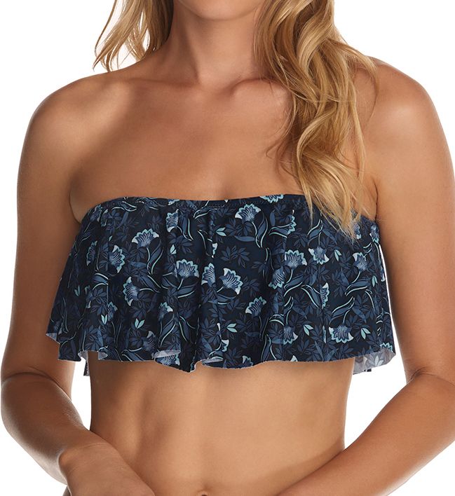 Buenas Noches Flounce Bandeau Bikini Swim Top