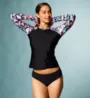 Raisins Salt + Soul Back Zip Rashguard Swim Top G710193 - Image 5