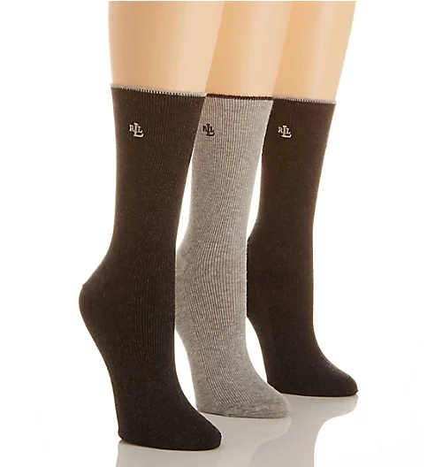 Ralph Lauren Tipped Rib Cotton Trouser Sock - 3 Pair Pack 34000