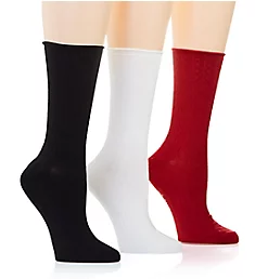 Cable Super Soft Sock - 3 Pack Ivory/Red/Black 9-11