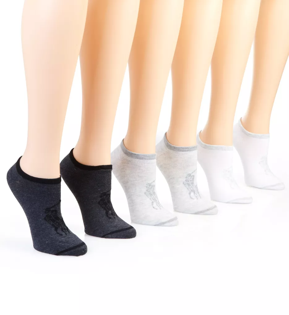 Heather Polo Player Low Cut Socks - 6 Pack