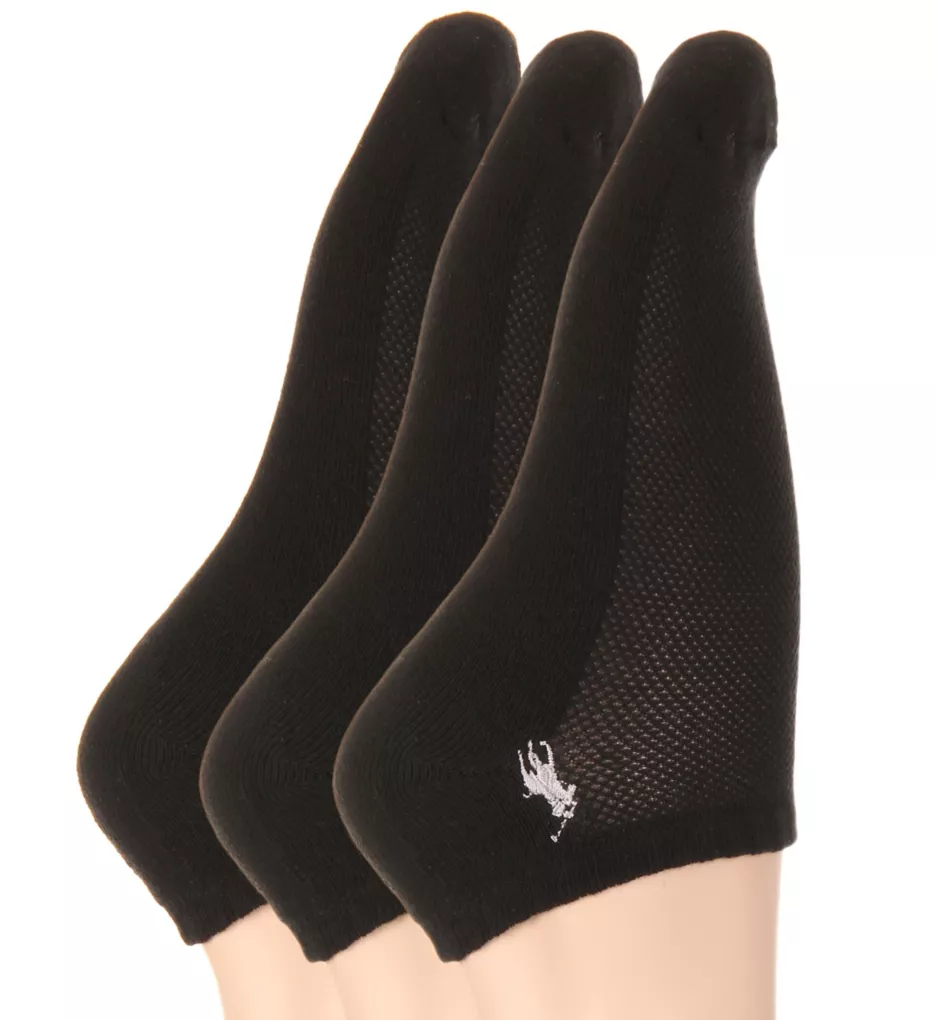 Polo Ralph Lauren Women's Flat Knit Sneaker Liner Socks, 3 Pack