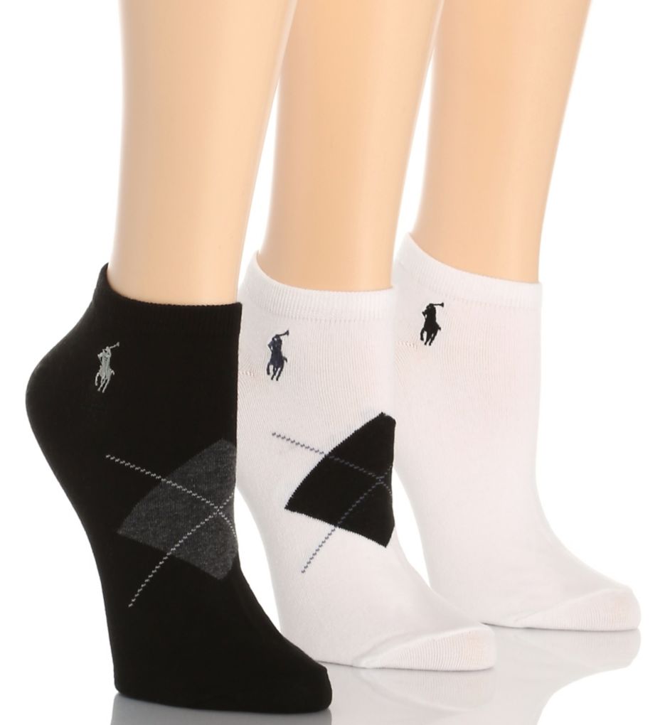 RL Sport Argyle Ped Sock 3 Pair Pack