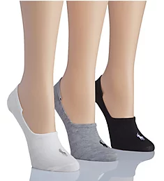 Polo Sport Flat Knit Sneaker Liner Socks - 3 Pack White O/S