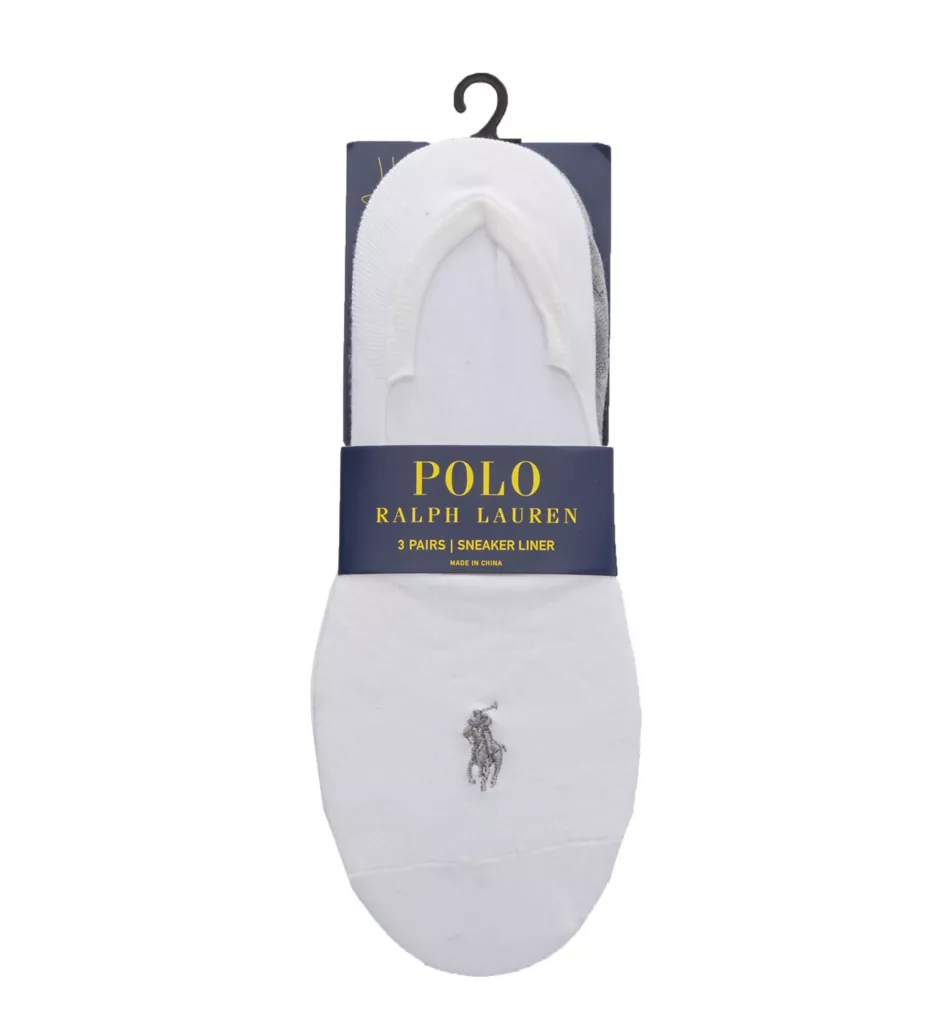 Ralph Lauren Polo Sport Flat Knit Sneaker Liner Socks - 3 Pack 75107 - Image 1