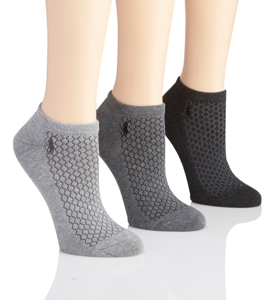 Cushioned Sole Honeycomb Mesh Low Sock - 3 Pack
