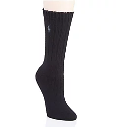Wool Rib Boot Sock Black O/S