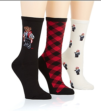 Ralph Lauren Tuxedo Bear Box Socks - 3-Pack
