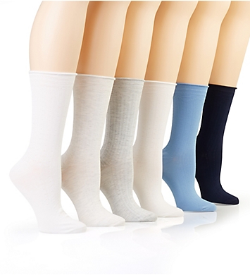 Ralph Lauren Drop Needle Pointelle Trouser Sock - 6 Pack