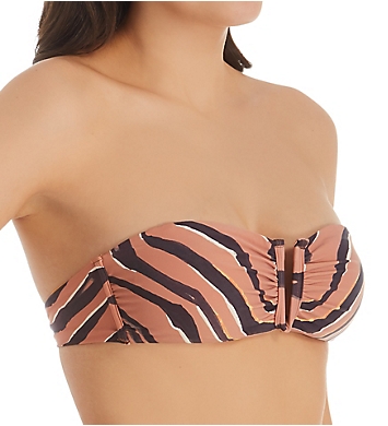 Red Carter Madagascar Alexa Bandeau Bikini Swim Top