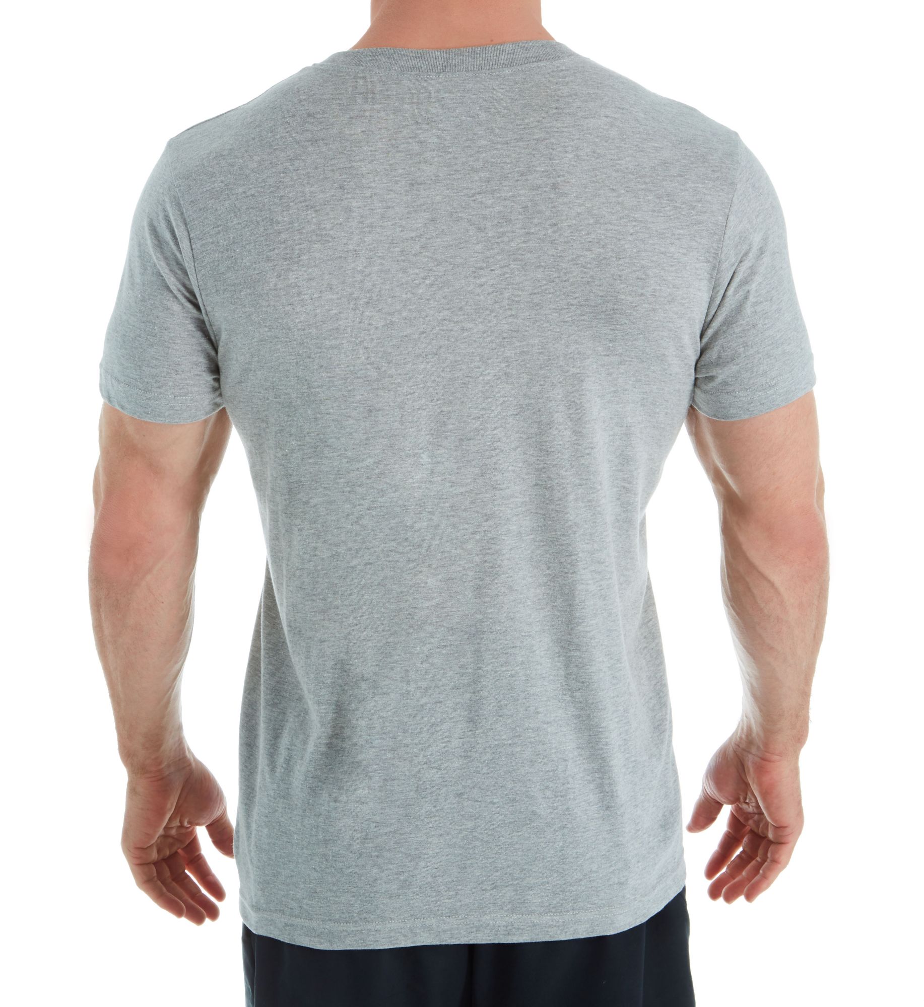 Reebok Sport Cotton Jersey V-Neck T-Shirts - 3 Pack BkHtGr S  - Image 2