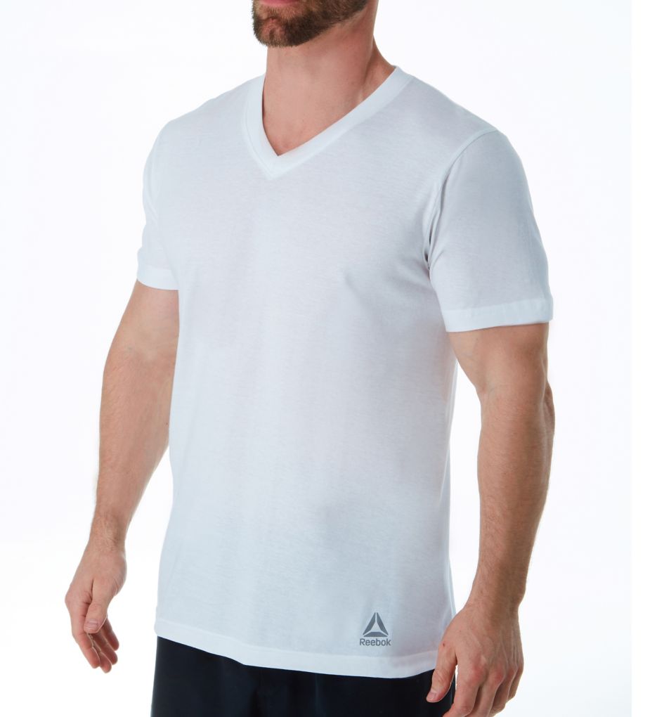 reebok men's 3 pack v neck tee