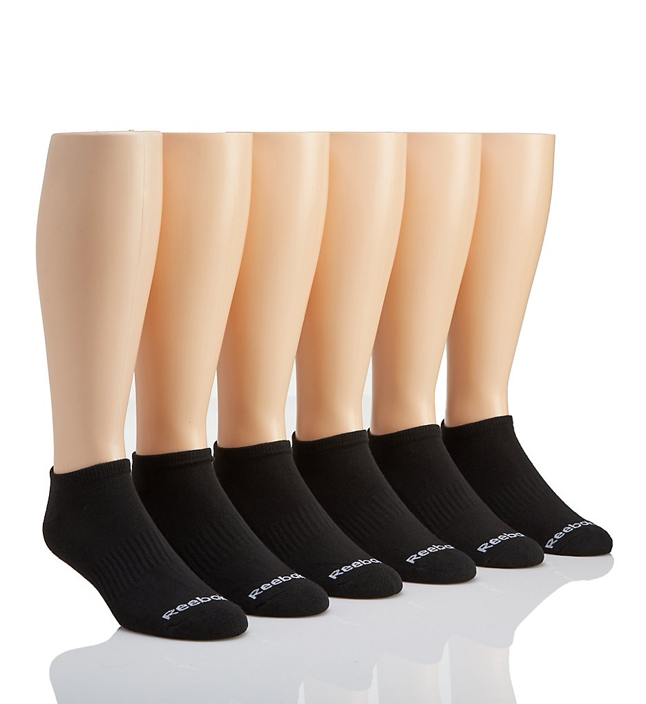 Reebok 173LC01 Basic Low Cut Athletic Socks - 6 Pack (Black)