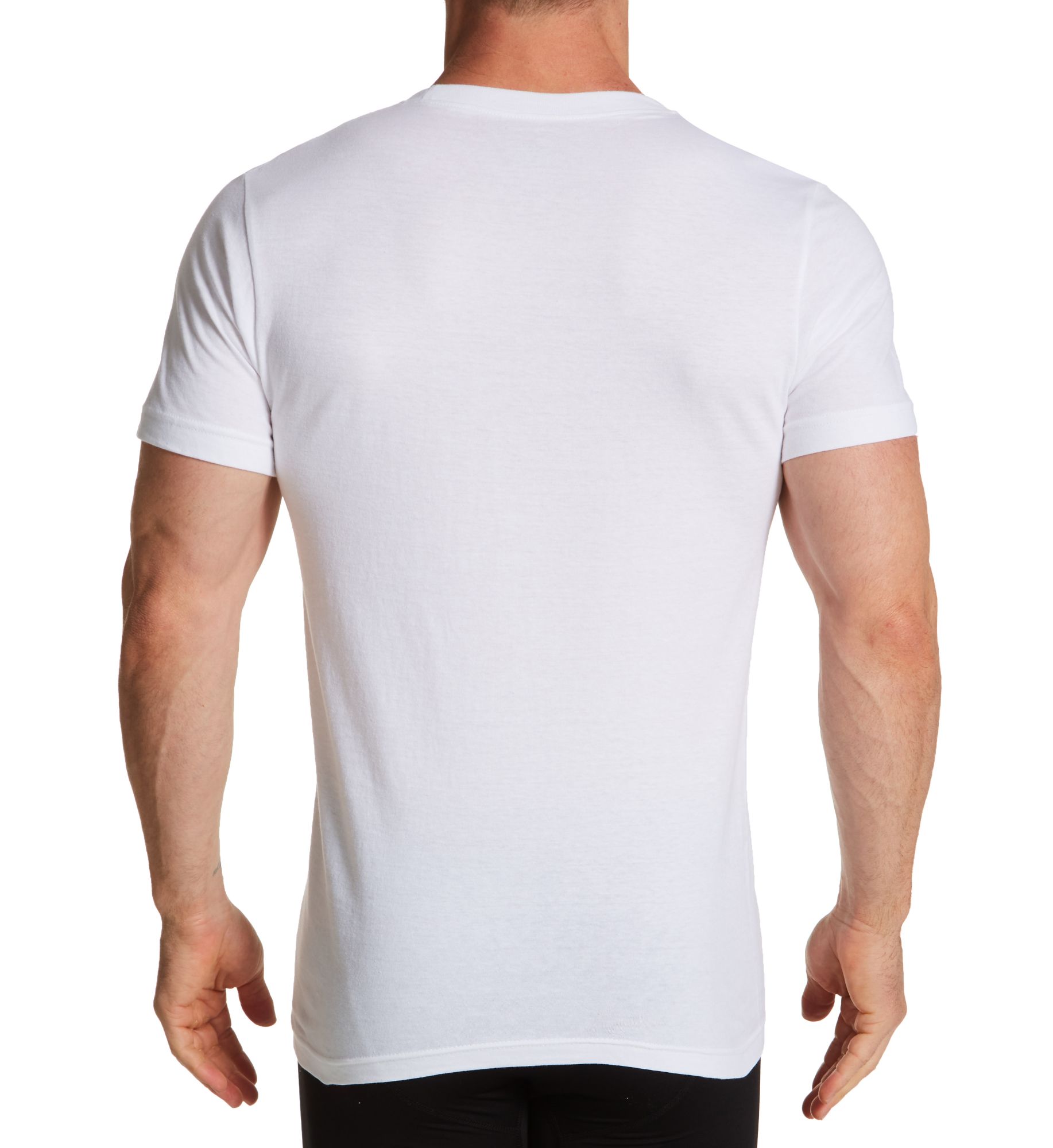 Reebok Sport Cotton Jersey Crew Neck T-Shirts - 5 Pack WHT S  - Image 2