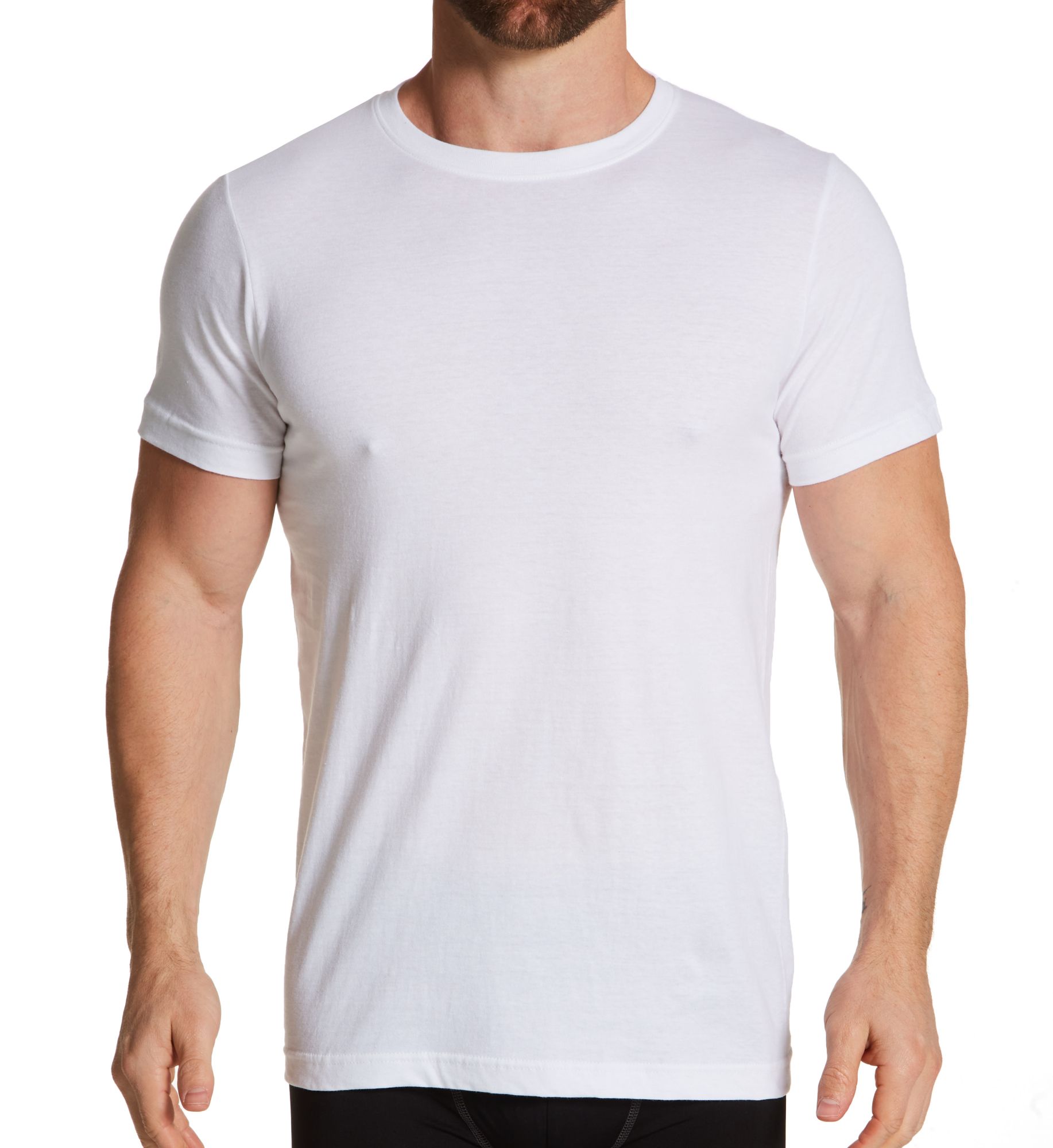 Reebok Sport Cotton Jersey Crew Neck T-Shirts - 5 Pack WHT S  - Image 1