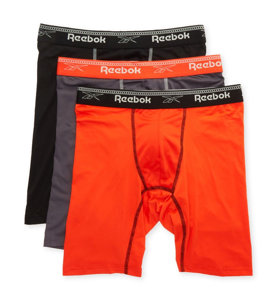 Reebok Men's Underwear - Performance Boxer Briefs with Fly Pouch