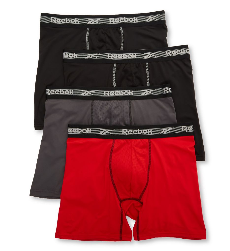 Reebok Men's Underwear Brief 4 Pack Performance Boxer (Core)