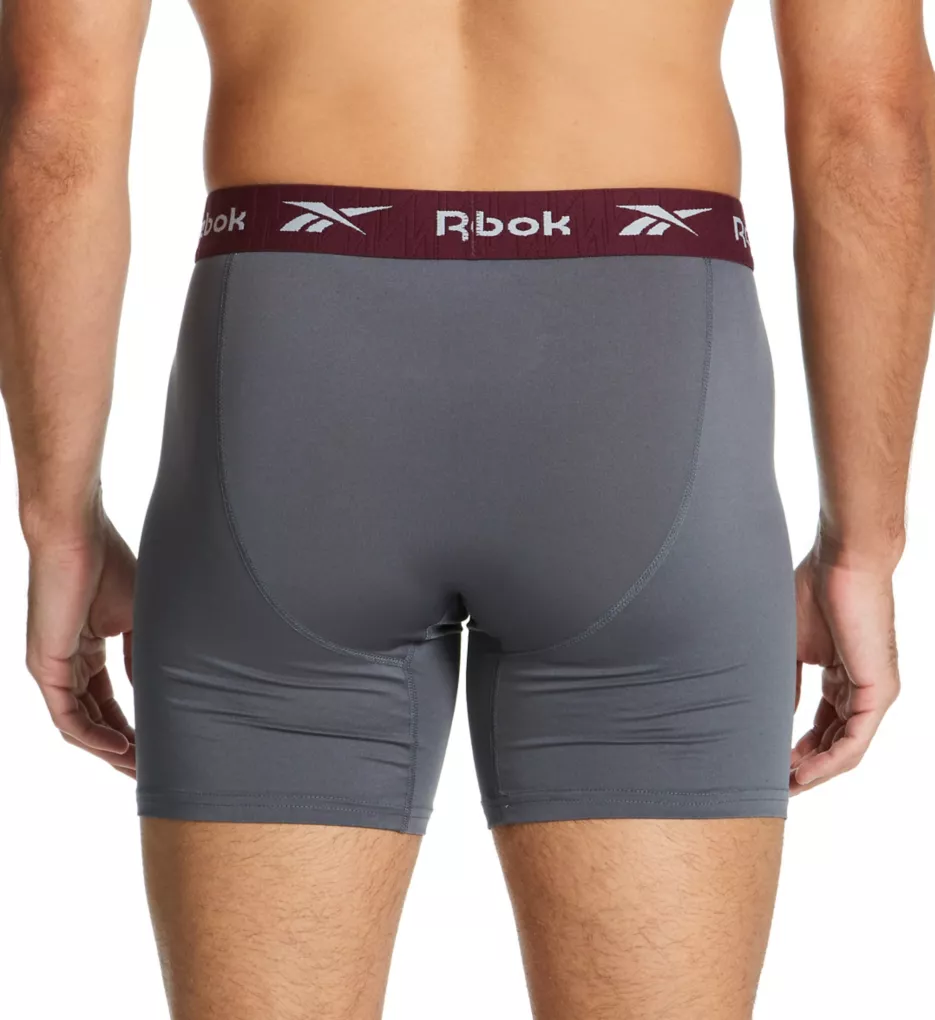 Reebok Men?s Underwear ? Long Leg Performance Boxer Briefs (6 Pack