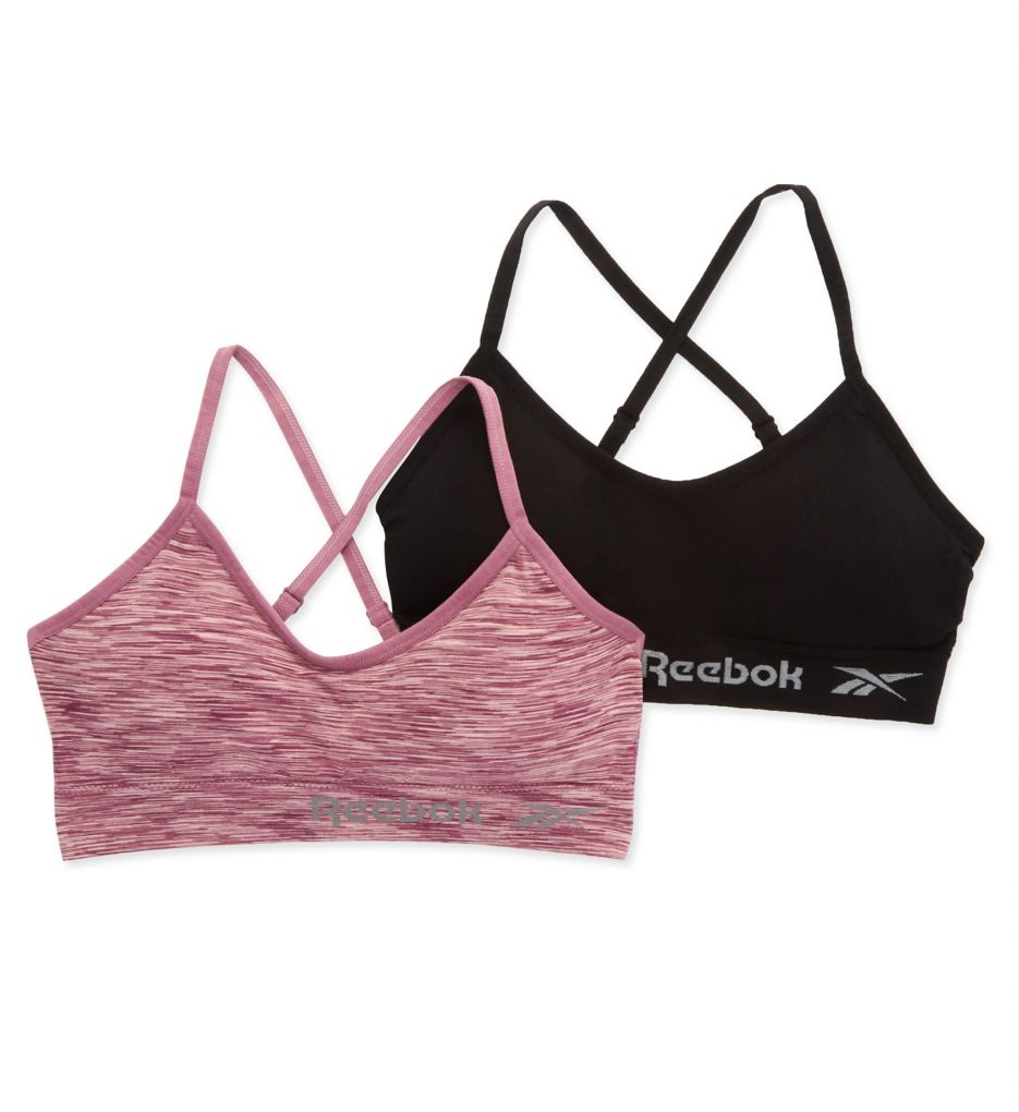 Reebok Seamless Bralette - 2 Pack Jacquard/Toadstool L  - Image 4