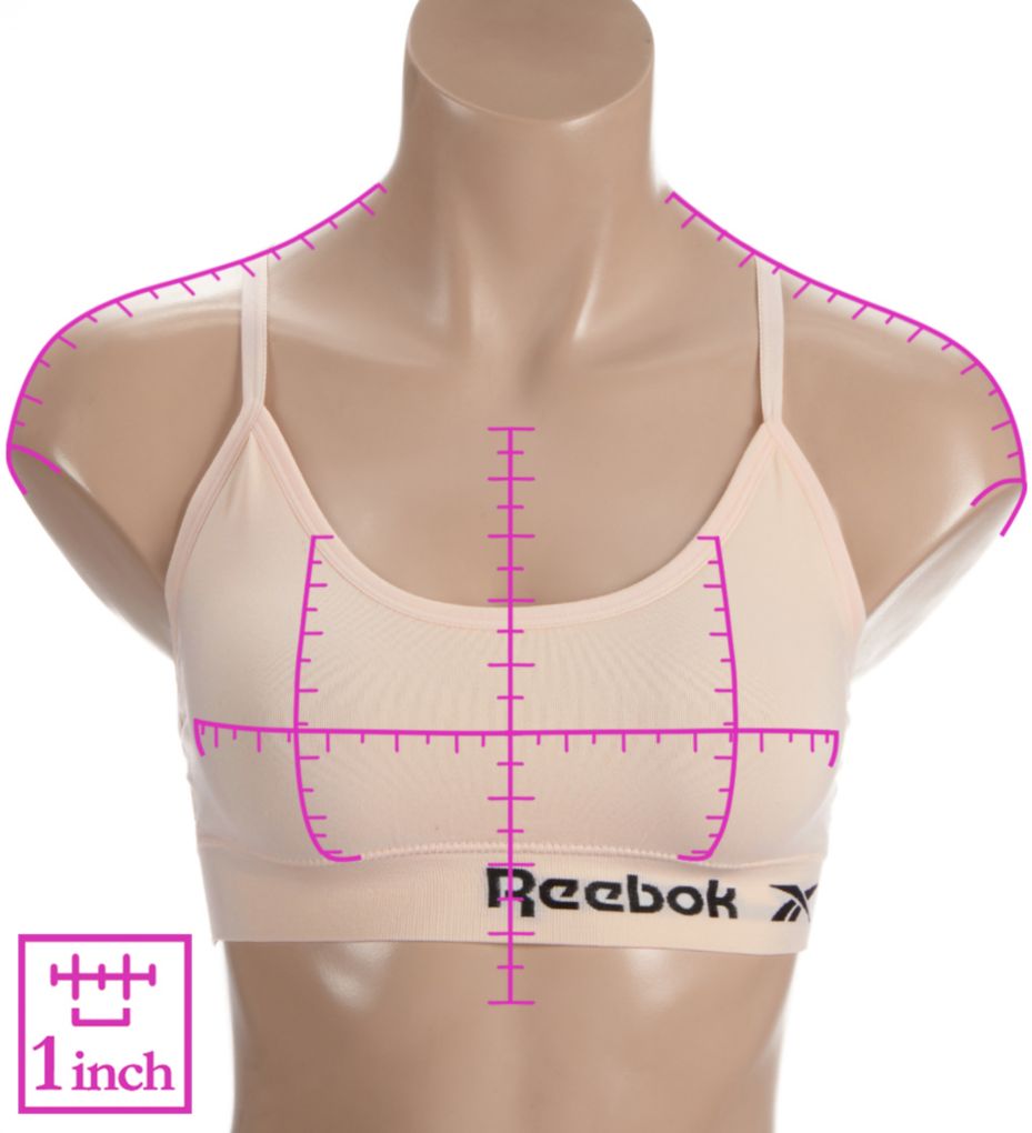 Reebok Seamless Bralette - 2 Pack Jacquard/Toadstool L  - Image 3