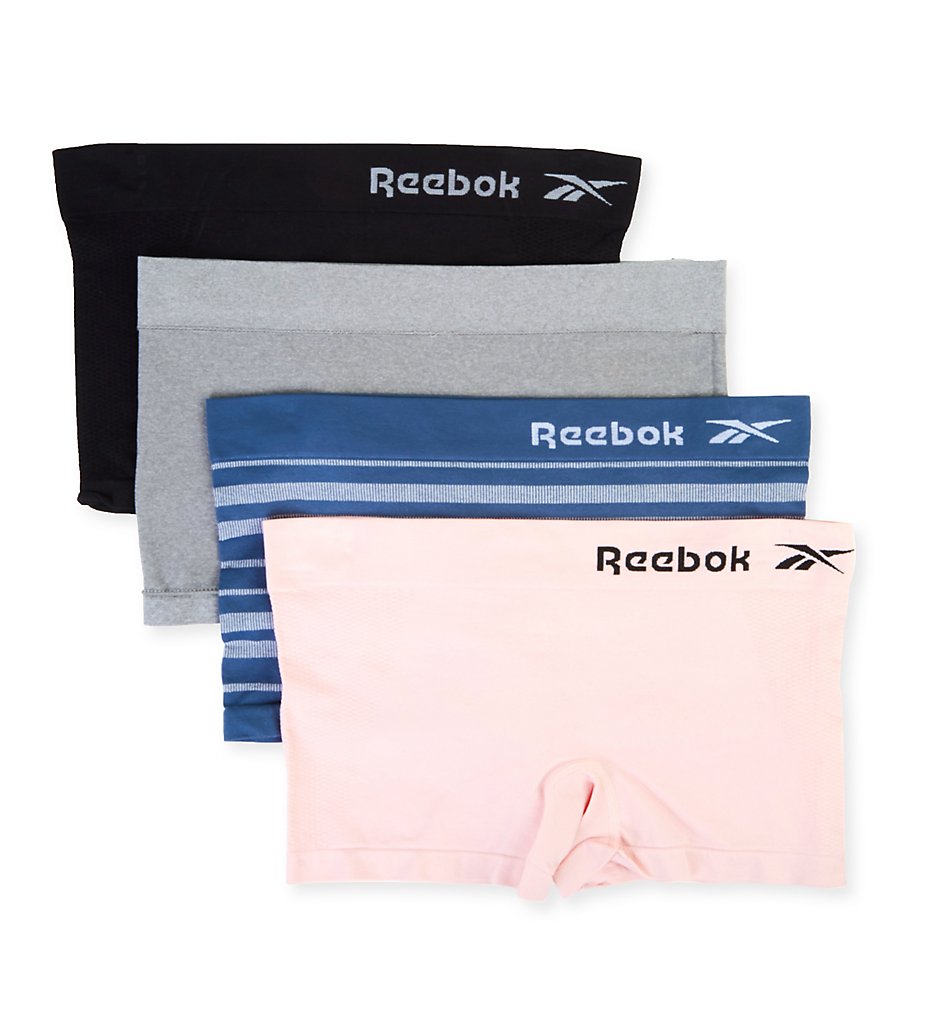 Reebok (2479385) - Reebok 213UH10 Seamless Boyshort Panty - 4 Pack (DkDenJacq/Lot/GryMel/B S)