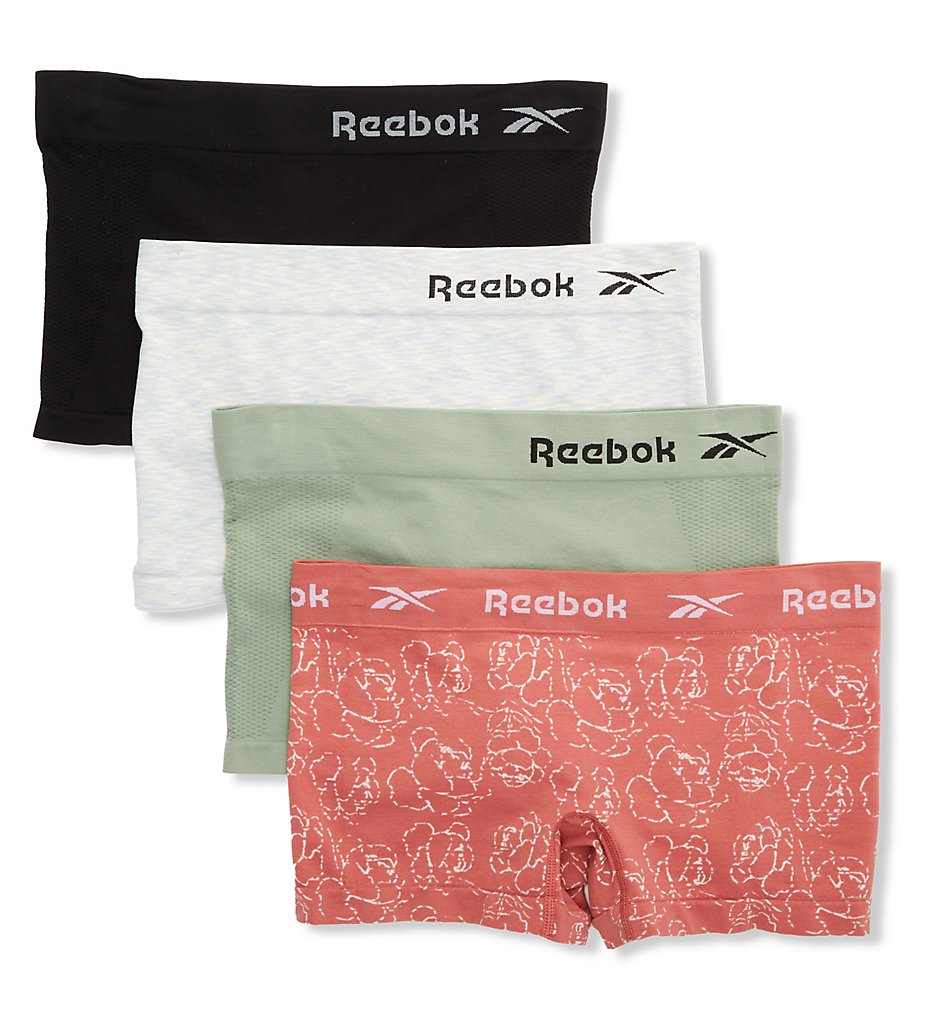 Reebok >> Reebok 213UH10 Seamless Boyshort Panty - 4 Pack (WRseJacq/LPad/NtSdye/B S)