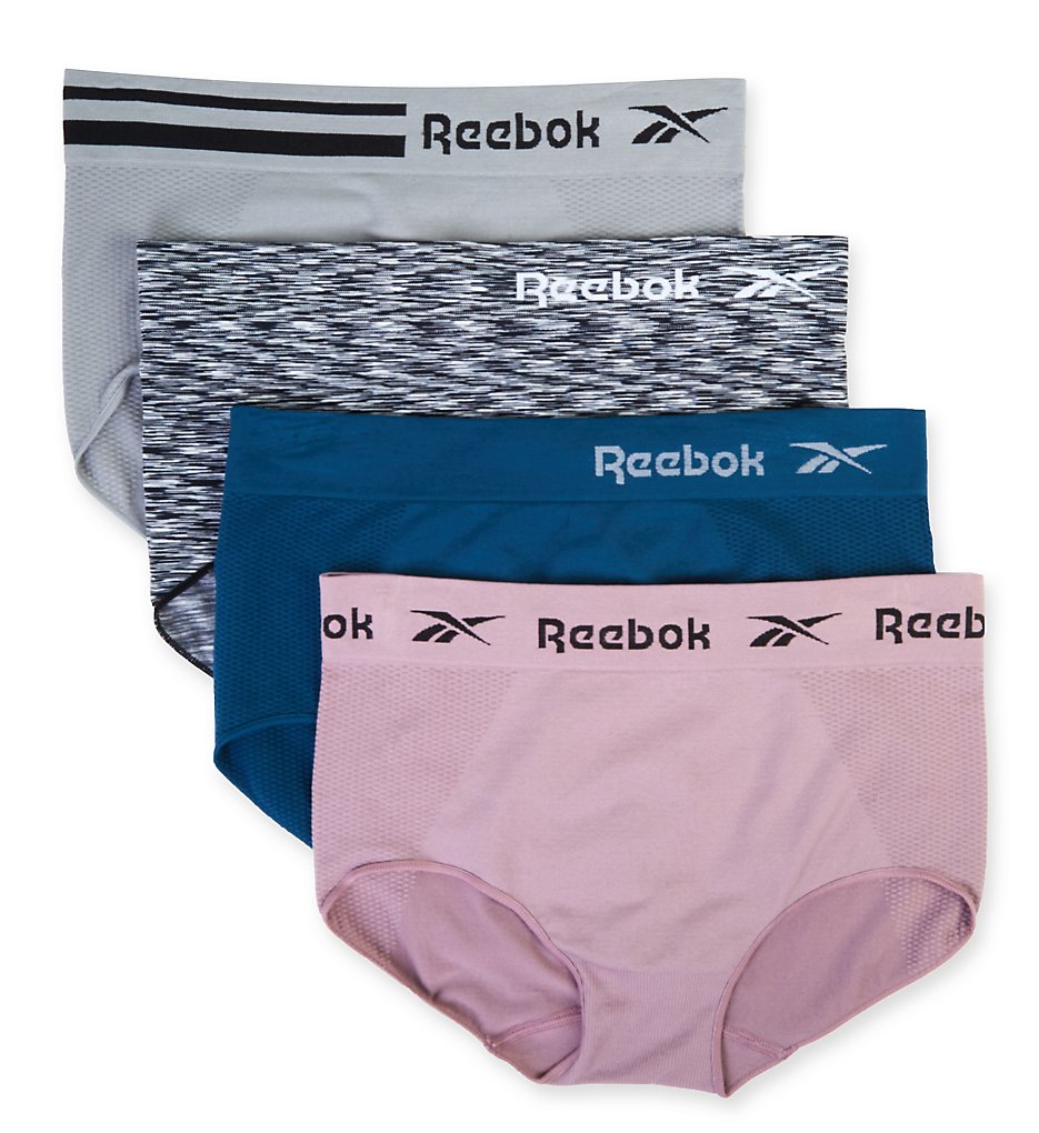 Reebok - Reebok 213UH14 Seamless Brief Panty - 4 Pack (BlkSdye/DDive/Tstl/Mon S)