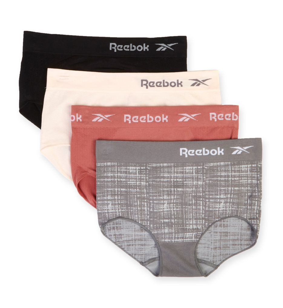 Reebok Women's Underwear - Seamless Hipster Briefs (4 Pack), Size Small,  Black With Contrast at  Women's Clothing store