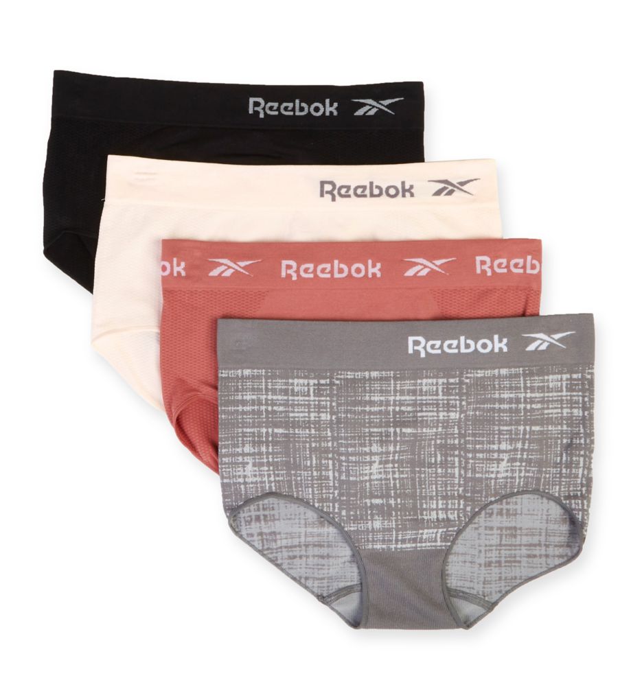 Seamless Brief Panty - 4 Pack SPrlJacq/WRse/SftPnk/B S by Reebok