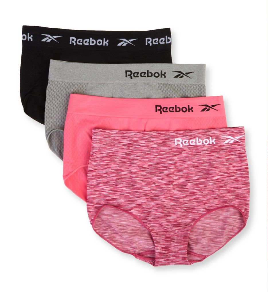 Reebok Women's Underwear – Seamless Hipster Briefs (5 Pack), Size Small,  Pink/Grey/Black