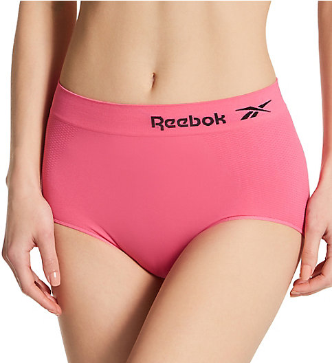 Reebok Women’s Underwear – Seamless High Waist Brief Panties (5 Pack)  Navy/Grey/White/Pink, Size Small